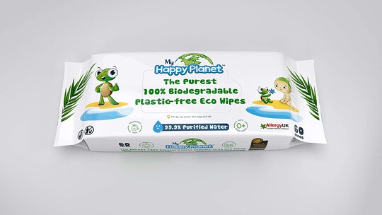 My Happy Planet 100% Biodegradable Plastic-free Eco Wipes image number 1